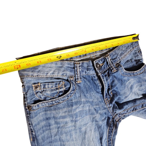 Aerospostale‎ Kylie Boyfriend Jeans Distressed Mid Rise 7/8 Whiskered Cotton - Picture 7 of 9